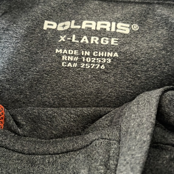 POLARIS Men’s Quarter Zip Grey & Orange Size XLarge - Picture 4 of 4